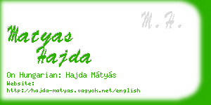 matyas hajda business card